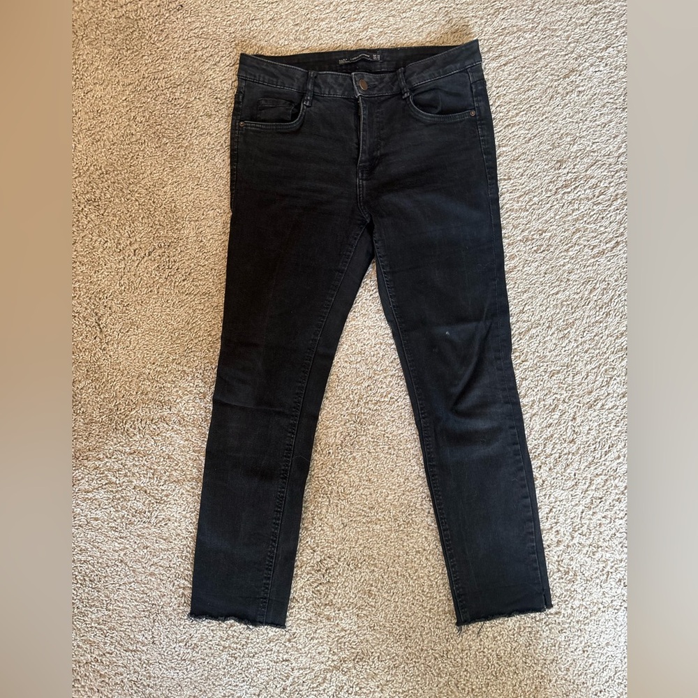 Zara Black High-Rise Skinny Jeans